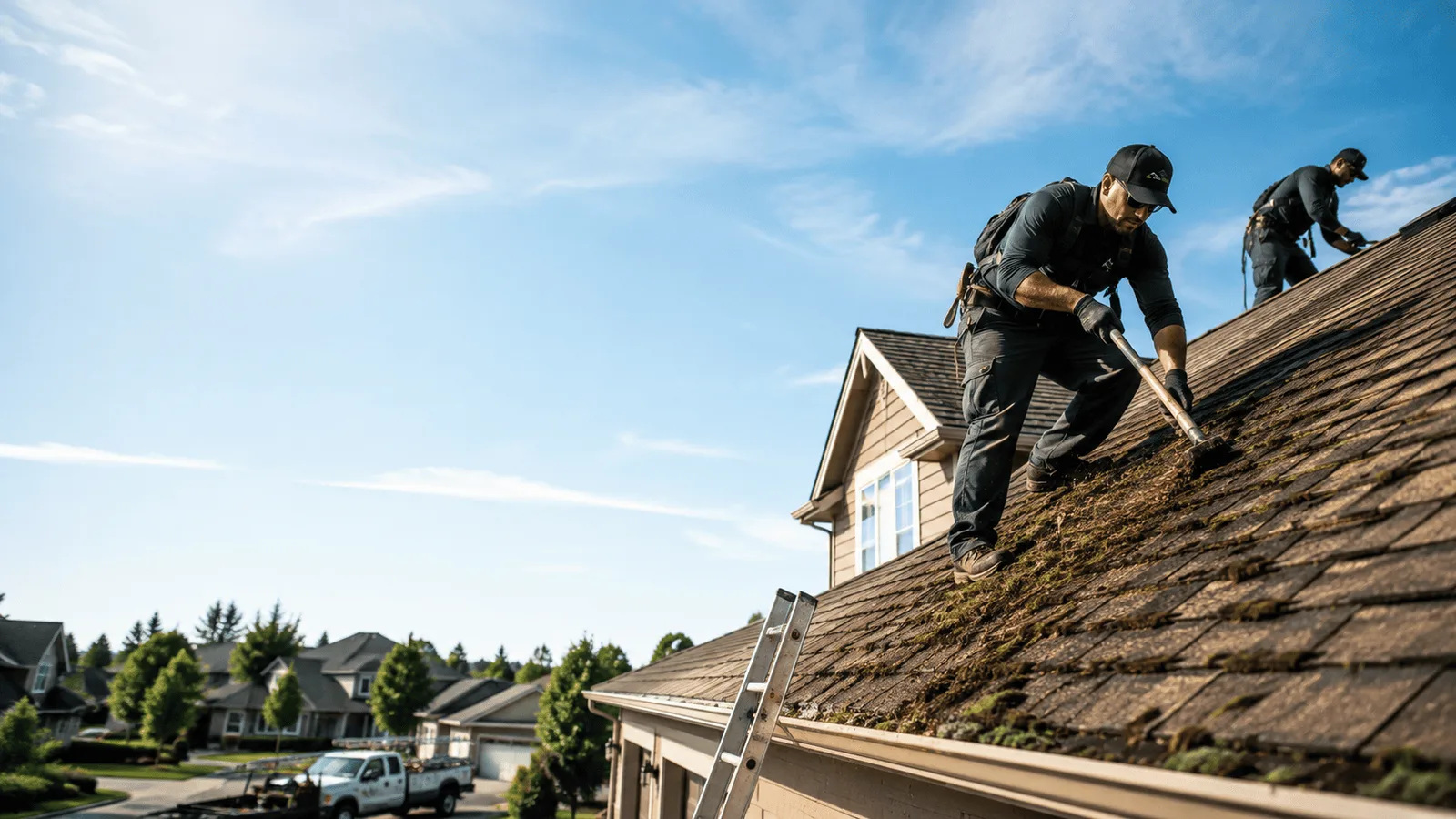 Roof Moss Removal in Rhodes, MI near me